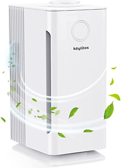 Photo 1 of Keylitos HEPA Filter Air Purifier for Home Office Large Room up to 560ft², H13 HEPA CADR Quiet Air Filter Cleaner for Odor Eliminator, Eliminates Germs, Filters Allergies, Pollen, Smoke, Dust Pet Dander, Mold Odors (White)