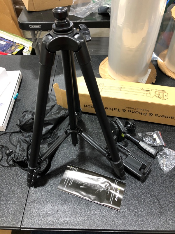 Photo 2 of Endurax 60'' Camera Phone Tripod Stand for DSLR Canon Nikon with Universal Phone Mount