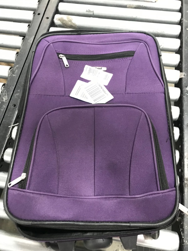 Photo 2 of Rockland Fashion Softside Upright Luggage Set, Purple, 2-Piece (14/19)
