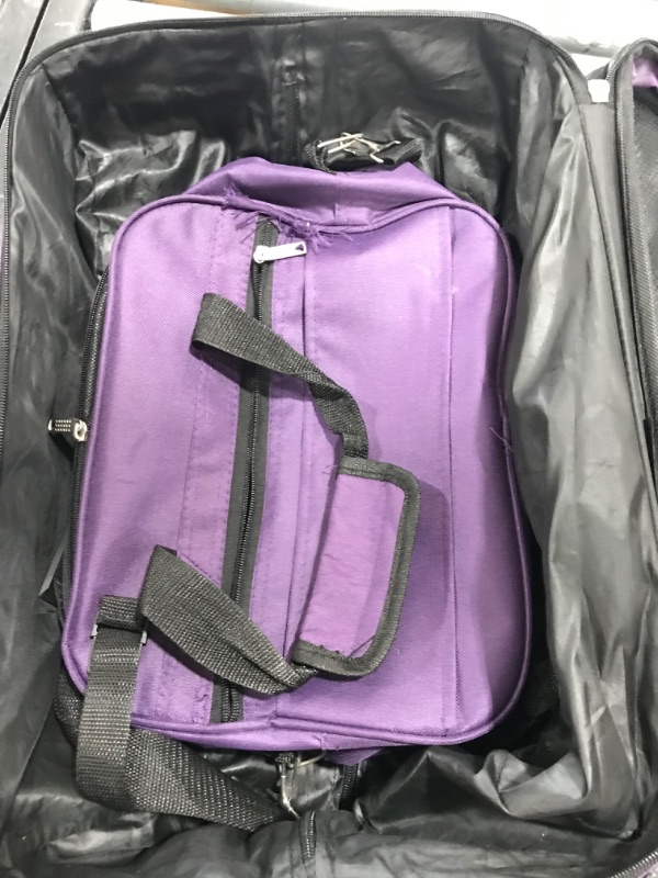 Photo 4 of Rockland Fashion Softside Upright Luggage Set, Purple, 2-Piece (14/19)
