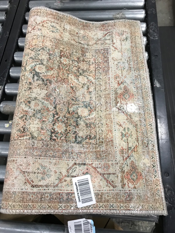 Photo 2 of Adrian Natural and Apricot 2 Ft. 3 in. X 3 Ft. 9 in. Area Rug
