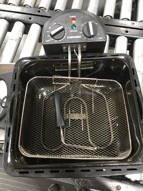 Photo 5 of Chefman Deep Fryer with Basket Strainer Perfect for Chicken, Shrimp, French Fries and More, Removable Oil Container and Rotary
