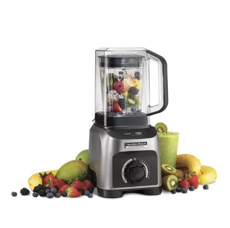 Photo 1 of Hamilton Beach 58870 Professional 1500W Quiet Shield Blender with 32 Oz. BPA-free Jar & 4 Programs, Silver
