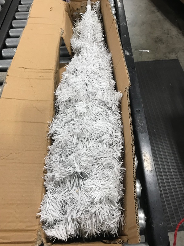 Photo 1 of 5 ft. Artificial PVC Christmas Tree with Stand White
