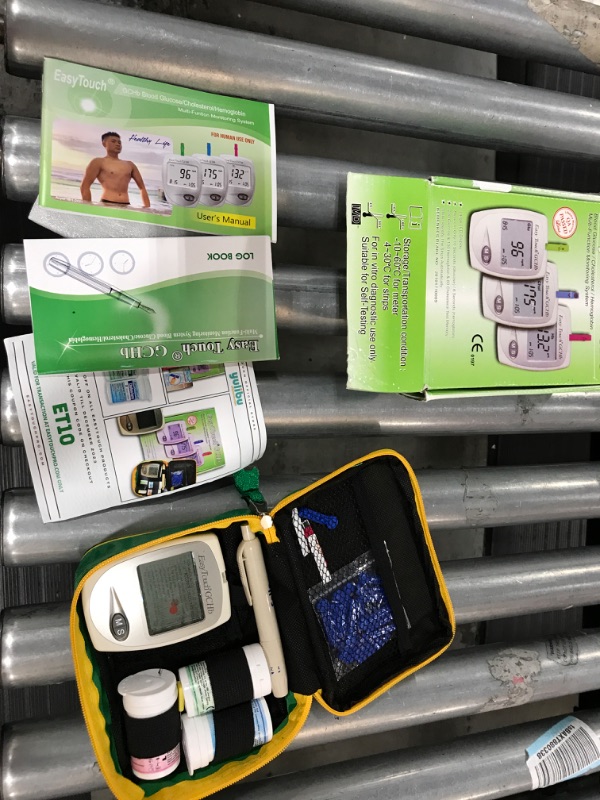 Photo 2 of 3in1 Easytouch Glucose Cholesterol Hemoglobin Monitor Testing Device - Blood Glucose Monitor Test Kit - Complete Package with Refill Strips for Glucose, Cholesterol, Hemoglobin.
