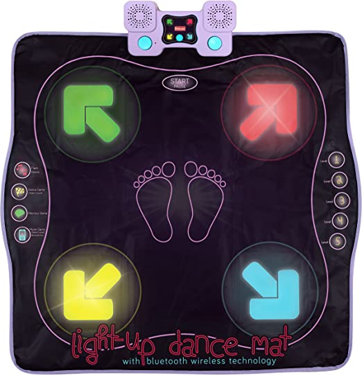 Photo 1 of Kidzlane Dance Mat | Light Up Dance Pad with Wireless Bluetooth/AUX or Built in Music | Dance Game with 4 Game Modes | Gift Toy for Girls & Boys Ages 6 7 8 Years Old +
