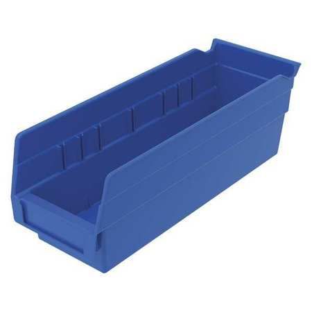 Photo 1 of AKRO-MILS Small Parts Shelf Bins - 4-1/8x11-5/8x4' - Blue, Lot of 24
