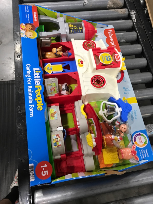 Photo 2 of Fisher-Price Little People Farm Toy, Toddler Playset with Lights Sounds and Smart Stages Learning Content, Frustration-Free Packaging?
