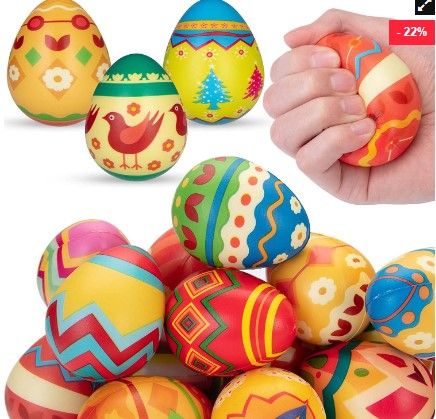 Photo 1 of 18PCS Easter Squishy Eggs?Slow Rising Stress Relief Soft Squeeze Easter Eggs for Kids Boys Girls Easter Eggs Hunt,Basket Stuffers Fillers, Easter Egg Party Favors, Easter Classroom Prize Supplies
