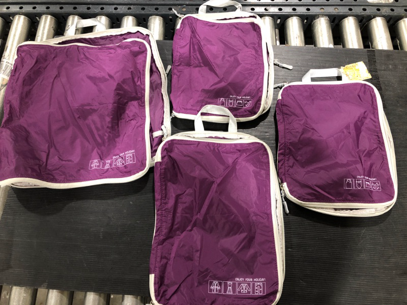 Photo 1 of 4 Pieces Travel Storage Bag Set Luggage Portable Compressible Easy to Hang and Store