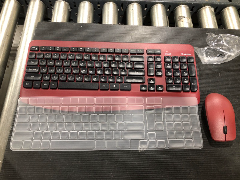 Photo 1 of jelly comb wireless keyboard and mouse RED