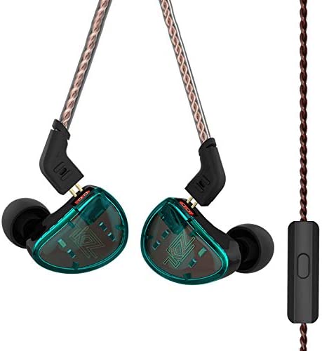 Photo 1 of in Ear Headphones, KZ AS10 Five Balanced Aramature Extra Bass Universal-Fit Earphones Compatible(Cyan with Mic)
