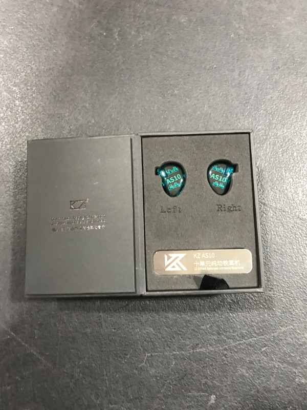 Photo 2 of in Ear Headphones, KZ AS10 Five Balanced Aramature Extra Bass Universal-Fit Earphones Compatible(Cyan with Mic)
