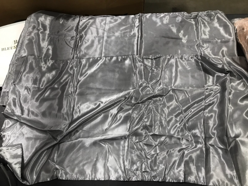 Photo 1 of 2 GREY SILK KING SIZE PILLOW CASES 
