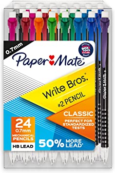 Photo 1 of Paper Mate Mechanical Pencils, Write Bros. Classic #2 Pencil, Great for Standardized Testing, 0.7mm, 24 Count