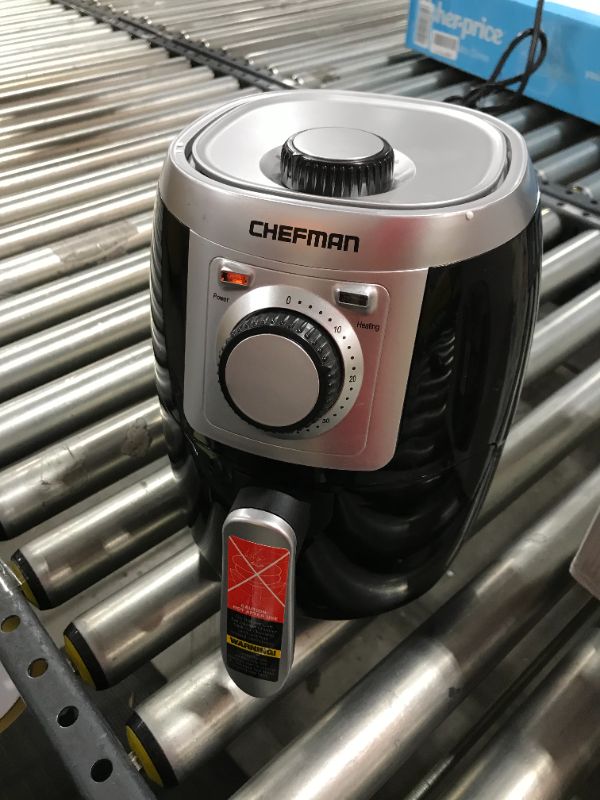 Photo 2 of Chefman TurboFry 2 Liter Air Personal Compact Healthy Fryer w/Adjustable Temperature Control, 30 Minute Timer and Dishwasher Safe Basket Black