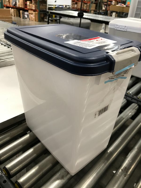 Photo 2 of 47 Qt. Airtight Pet Food Storage Bin in Navy
