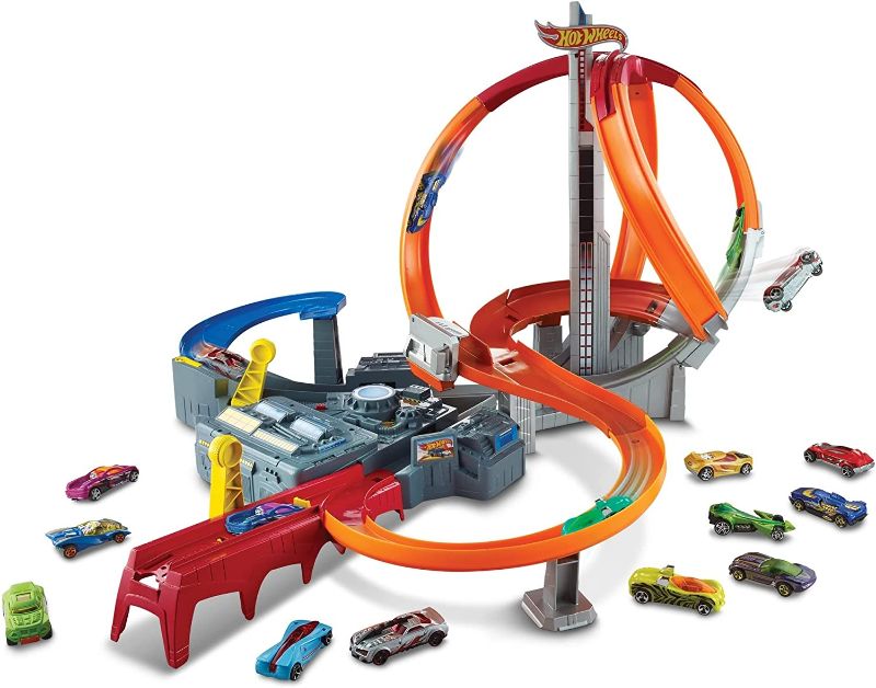 Photo 1 of Hot Wheels Spin Storm Track Set [Amazon Exclusive]
