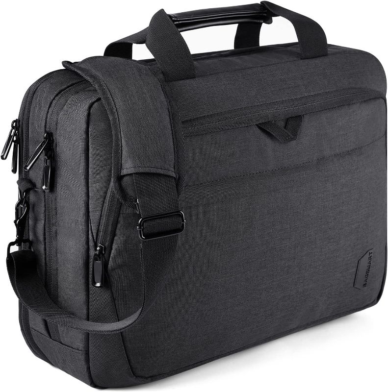 Photo 1 of 17.3 Inch Laptop Bag,BAGSMART Expandable Briefcase,Computer Bag Men Women,Laptop Shoulder Bag,Work Bag Business Travel Office,Lockable (Black-17.3 inch)

