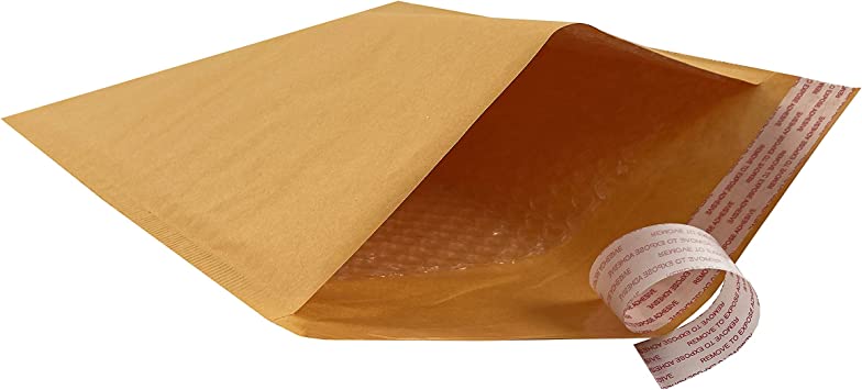 Photo 1 of Amazon Basics Kraft Bubble Mailer, 8.5" x 12" (Internal Size - 8.25" x 11"), 25-Pack
