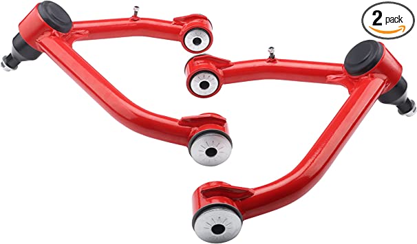 Photo 1 of YIZBAP Front Upper Control Arms with Ball Joint For 2007-2018 Silverado 1500 GMC Sierra 1500, 2-4" Lift Suspension Adjustable Tubular Control Arms For 07-14 Yukon Tahoe Suburban (Red)
