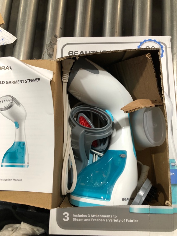 Photo 1 of BEAUTURAL Steamer for Clothes, Portable Handheld Garment Fabric Wrinkles Remover, 30-Second Fast Heat-up, Auto-Off, Large Detachable Water Tank
