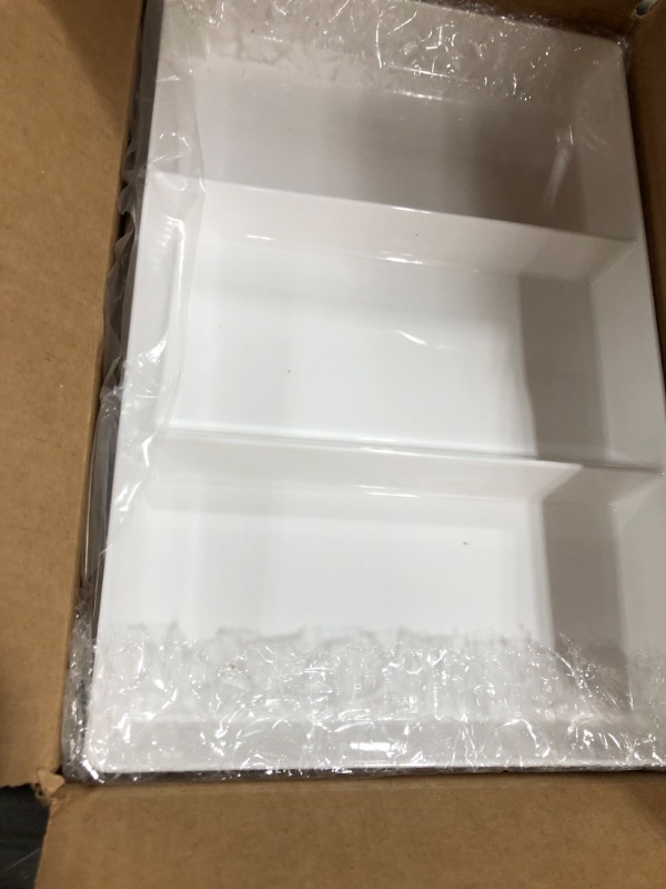 Photo 2 of Avant 15" x 10" Plastic 3-Section Serving Tray set of 3 White