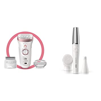 Photo 1 of Braun Epilator Silk-epil 9-720, Body Hair Removal for Women, Wet and Dry, Women’s Shaver and Trimmer & Braun Face Epilator Facespa Pro 910, Facial Hair Removal, 2-in-1 Epilating and Cleansing Brush
