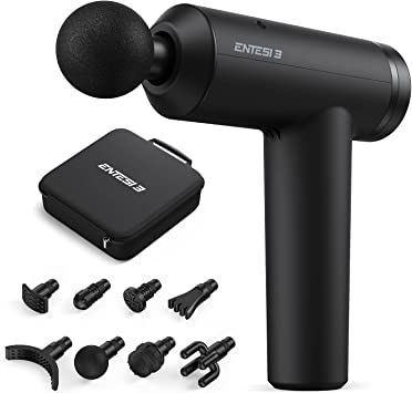 Photo 1 of Massage Gun Percussive Muscle Massager for Workout Home Office, Cost-Effective Quiet Handheld Recovery Tool for Pain Relief Daily Therapy, Entesi 3 Black
