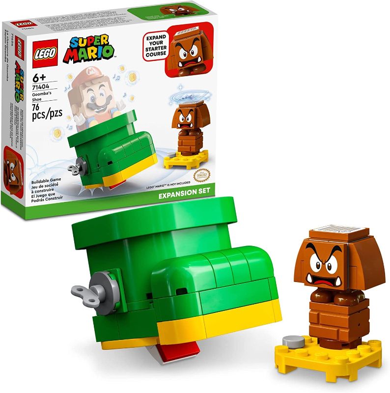 Photo 1 of LEGO Super Mario Goomba’s Shoe Expansion Set 71404 Building Toy Set for Kids, Boys, and Girls Ages 6+; Collectible Playset Gift (76 Pieces)