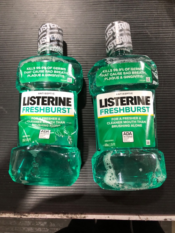 Photo 2 of Antiseptic Bad Breath Mouthwash Spearmint pack of 2 EXP: 8-23