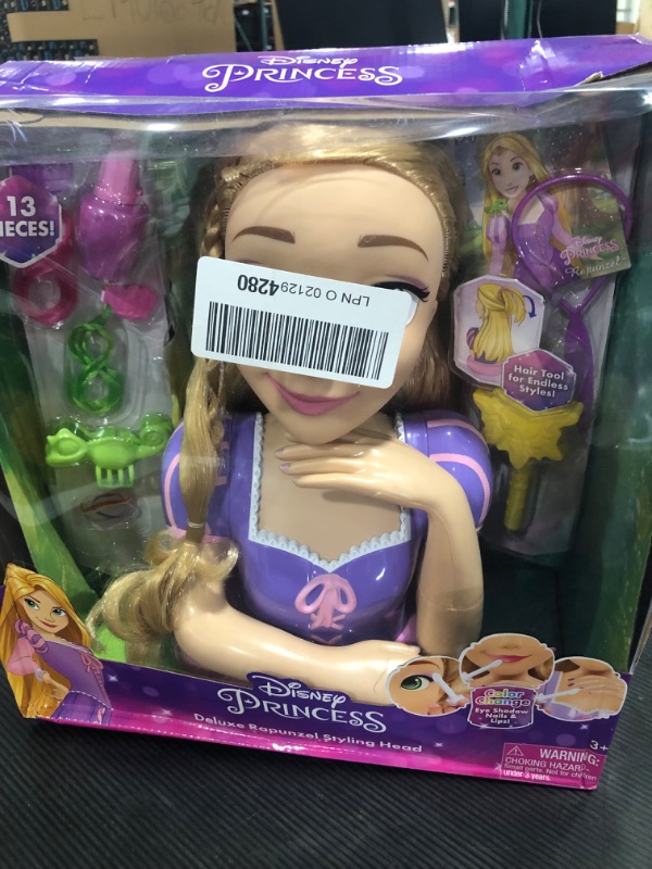 Photo 3 of Disney Princess Deluxe Rapunzel Styling Head, 13-pieces, Styling Heads, Ages 3 up, by Just Play