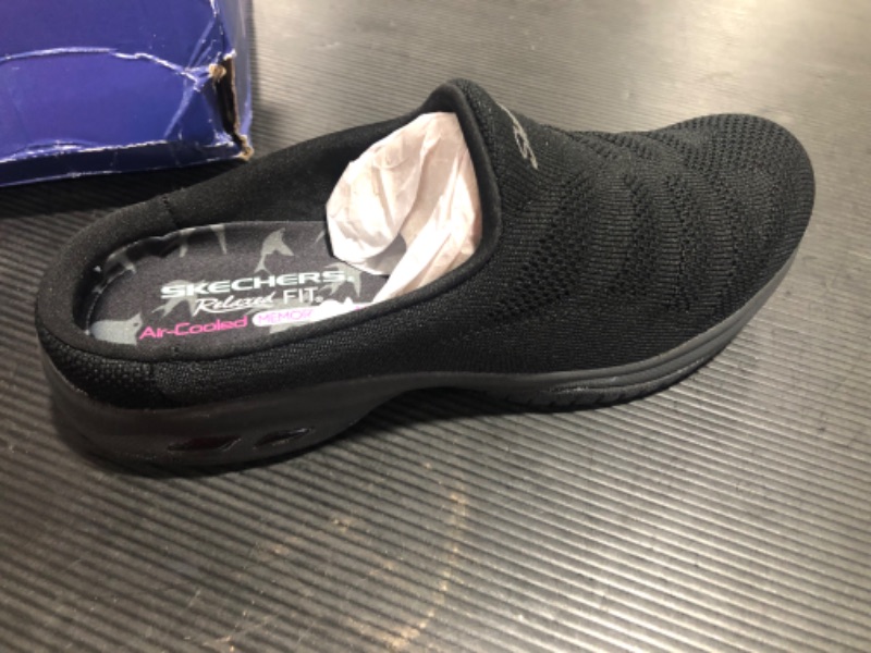 Photo 2 of Skechers Women's Commute-Knitastic-Engineered Knit Open Back Mule- Size 7.5 Womens Black