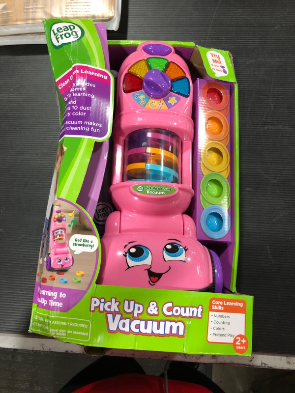 Photo 2 of LeapFrog Pick up and Count Vacuum with 10 Play Pieces Pink