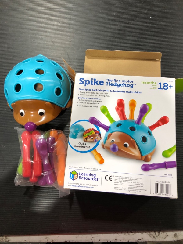 Photo 2 of Learning Resources Spike The Fine Motor Hedgehog - 14 Pieces, Ages 18+ months Toddler Learning Toys, Fine Motor and Sensory Toys, Educational Toys for Toddlers, Montessori Toys