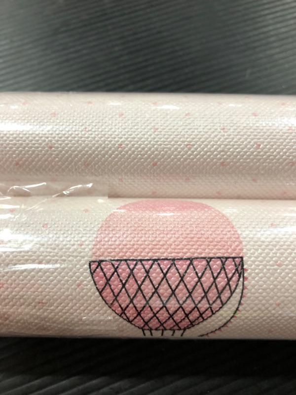 Photo 3 of [2 Pack] Peel and Stick Wallpaper Removable Contact Wallpaper -Pink Hot Air Balloons 