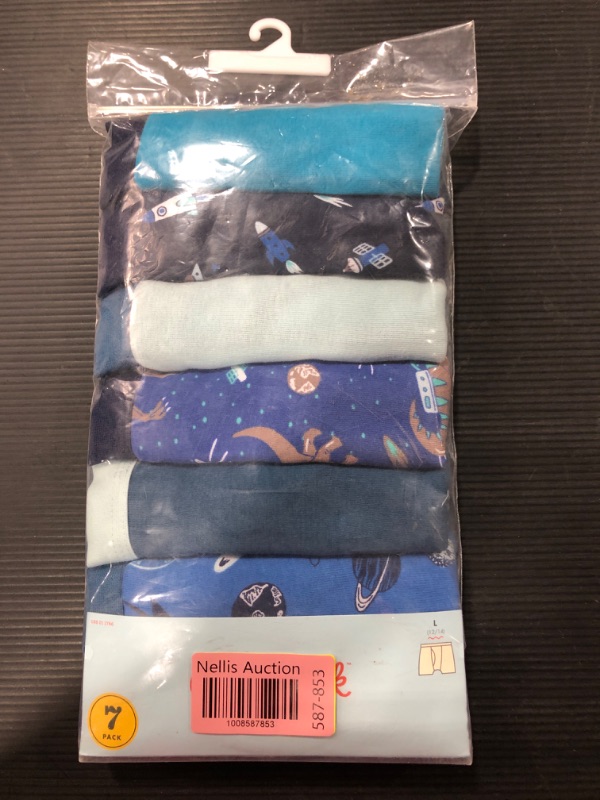 Photo 2 of [Size L 12/14] Boys' 7pk Space Boxer Briefs - Cat & Jack™ Blue