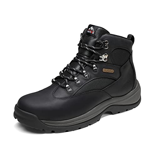 Photo 1 of NORTIV 8 Men's Safety Steel Toe Work Boots Waterproof Construction Boots Black Size 10 M US Rockfor-STL