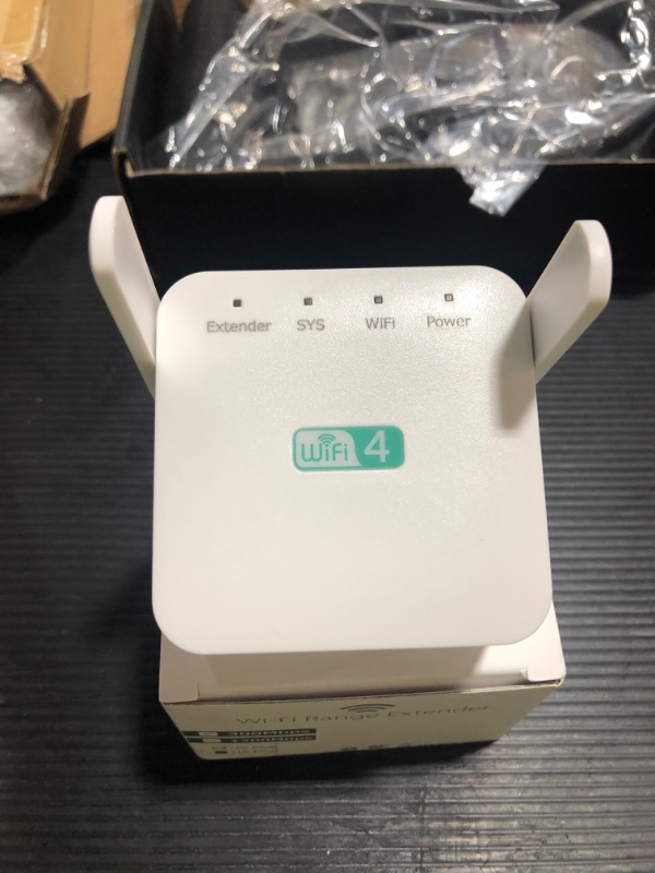 Photo 1 of WiFi Extender Booster Repeater, 360° Full Coverage of 4500sq. ft,, 2.4GHz 300Mbps Band, Supports Ethernet Port