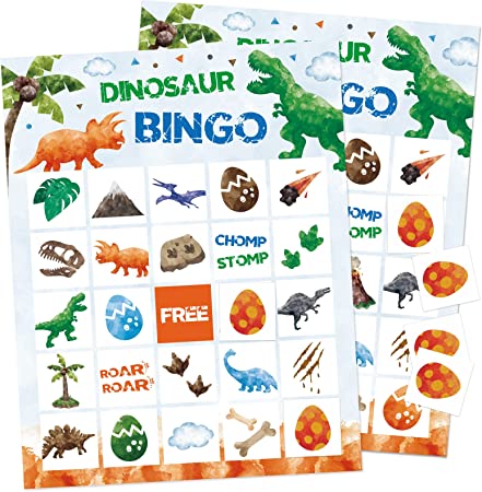 Photo 1 of Dinosaur Birthday Bingo Game - 24 Players