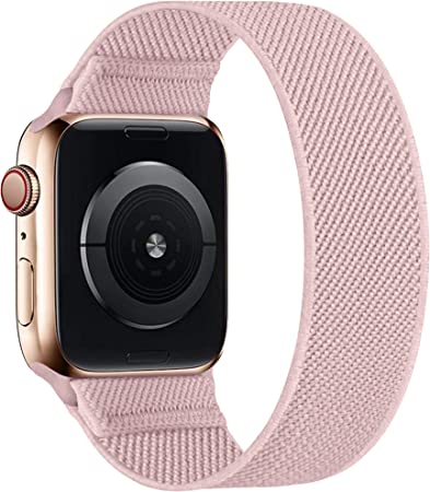 Photo 1 of Stretchy Nylon Solo Loop Bands Compatible with Apple Watch 38mm 40mm 41mm 42mm 44mm 45mm iWatch Series 7 6 SE 5 4 3 2 1 Strap, Sport Elastic Braided No Buckles Clasps Women Men Wristband