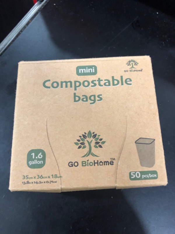 Photo 1 of 1.6 gallon compostable bags- 50 pieces