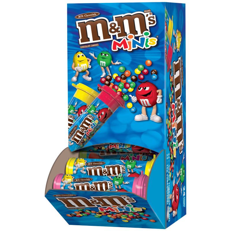 Photo 1 of [EXP 10-22] M&M'S MINIS Milk Chocolate Candy, 1.08-Ounce Tubes (Pack of 24)