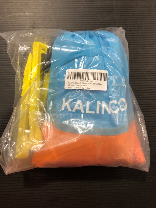 Photo 2 of [Size L] KALINCO Beach Blanket (Clearance), 79''×82''  [Blue Orange]