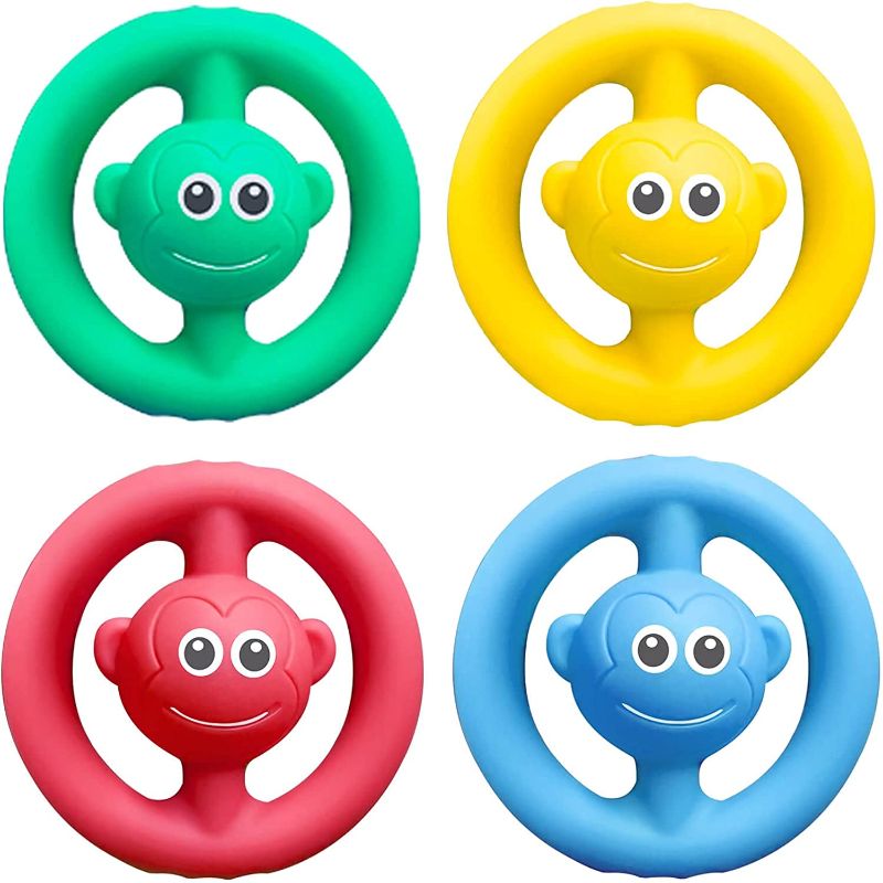 Photo 1 of Funny Monkey Hand Squeeze Toys-  4 Pack(Red, Blue, Green, Yellow)