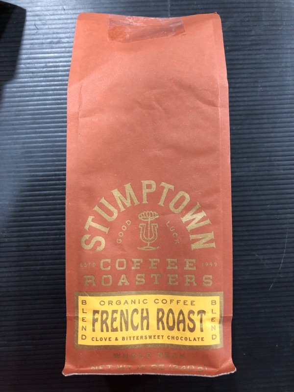 Photo 2 of [EXP 8-22] Stumptown Coffee, Organic, Whole Bean, French Roast Blend - 12 oz 