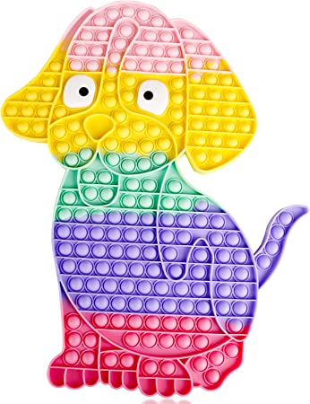 Photo 1 of Jumbo pop fidget puppy in rainbow