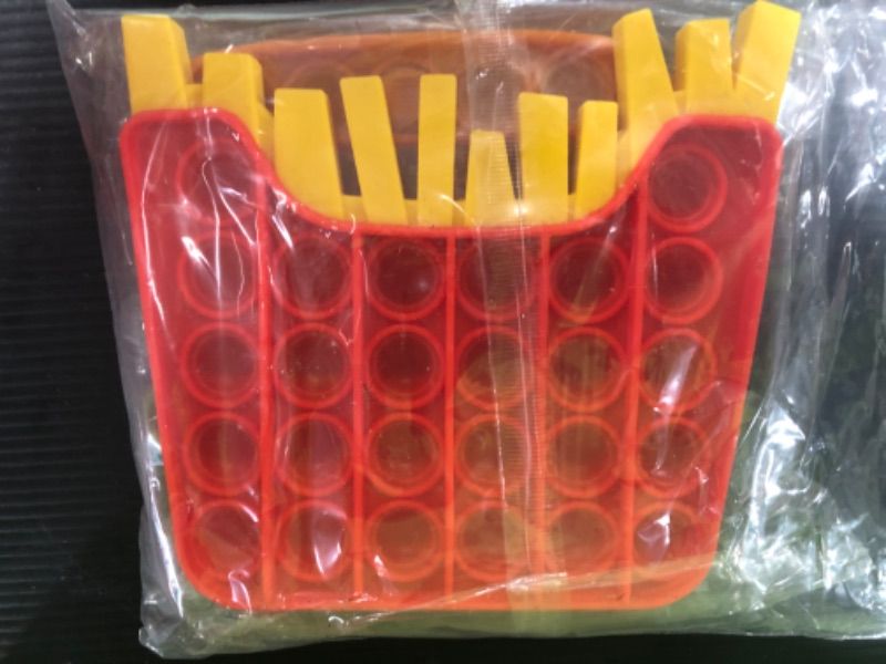 Photo 2 of 2Pcs Push Bubble Fidget Toys, Pop Hamburger Fries