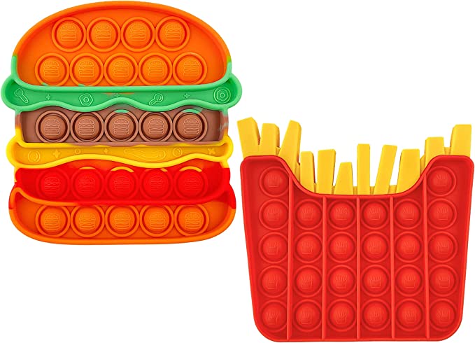 Photo 1 of 2Pcs Push Bubble Fidget Toys, Pop Hamburger Fries