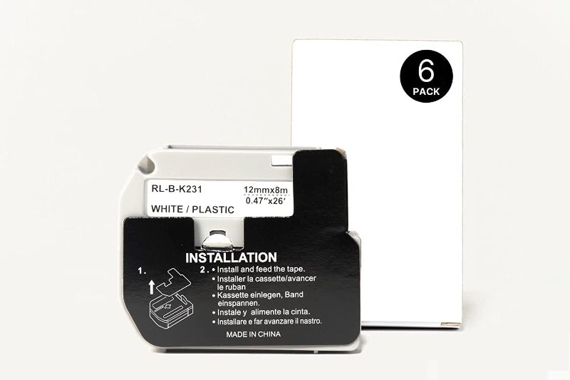 Photo 1 of Print.Save.Repeat. M-231 Compatible Label Tape for Brother P-Touch - 6 Pack